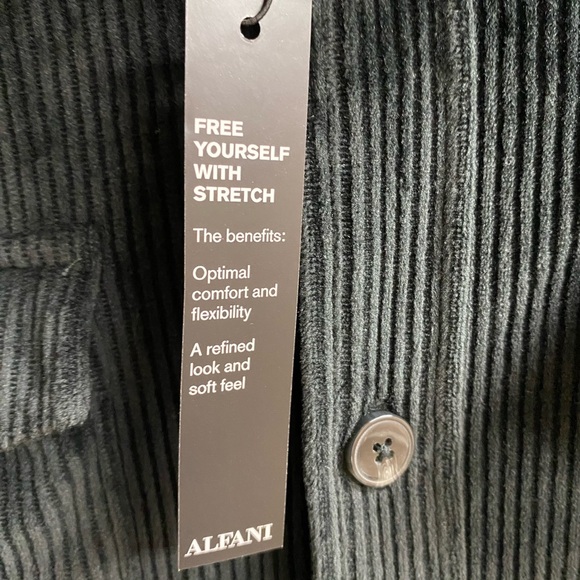 Alfani Black Button Up shirt Retail $140 - Picture 4 of 11